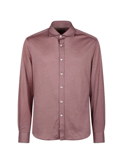 Canali piqué long-sleeve shirt Pink CSL70B1GN03485