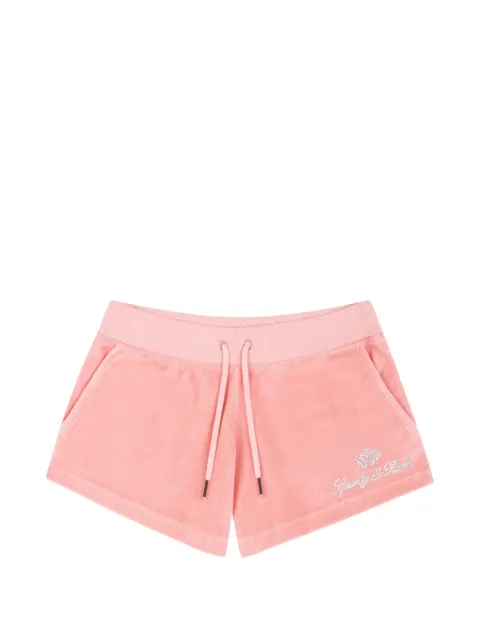 Juicy Couture x S&R crystal-embellished mini shorts Pink SH057716689