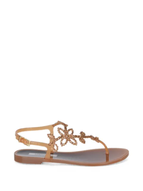 MENGHI crystal-embellished floral-detail sandals Neutrals 110SWSQUASHGEL