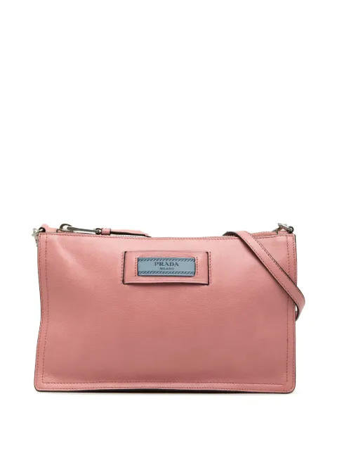 Prada Pre-Owned 2013-2026 Glace Calf Etiquette shoulder bag Pink X2YDMY6OU421WJRU