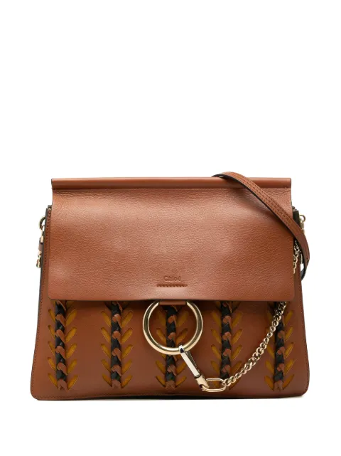 Chloé Pre-Owned 2017 Medium Braided Leather Faye crossbody bag Brown M0PZVMQ53ZC0J9VT