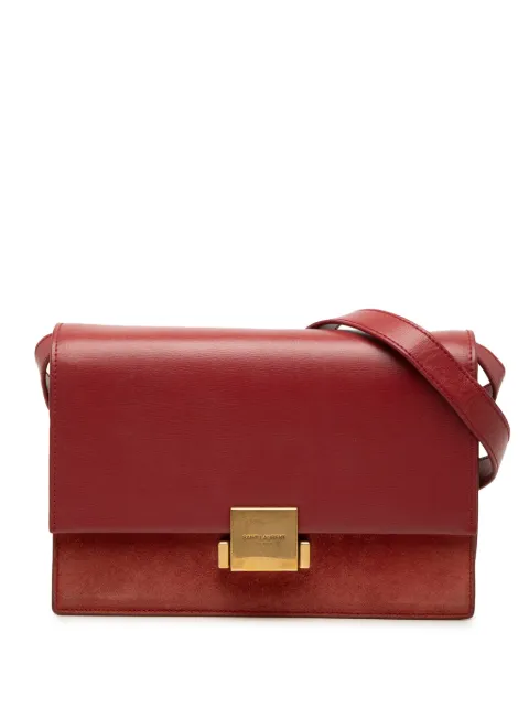 Saint Laurent Pre-Owned 2017 Medium Calfskin and Suede Bellechasse Bag crossbody bag Red 2YP7YF11A36SR366