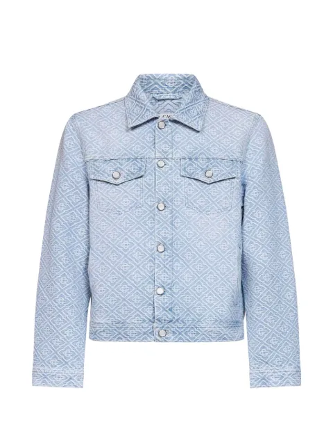 Casablanca monogram-jacquard denim jacket Blue MPF26DN00501