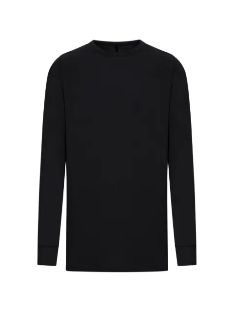 Rick Owens raw-cut long-sleeved T-shirt Black RU02F4252JA