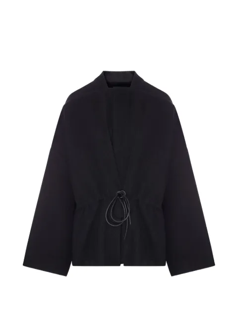 Rick Owens drawstring-waist wool jacket Black RP02F5739WBD