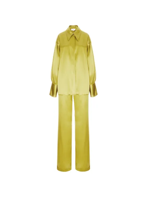 CuAnna silk pajamas Green LIMESILKSUIT