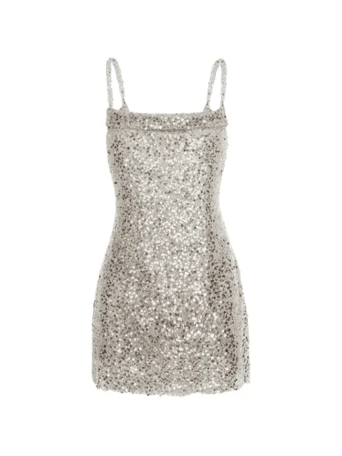CuAnna Kim sequinned mini dress Silver KIMDRESS