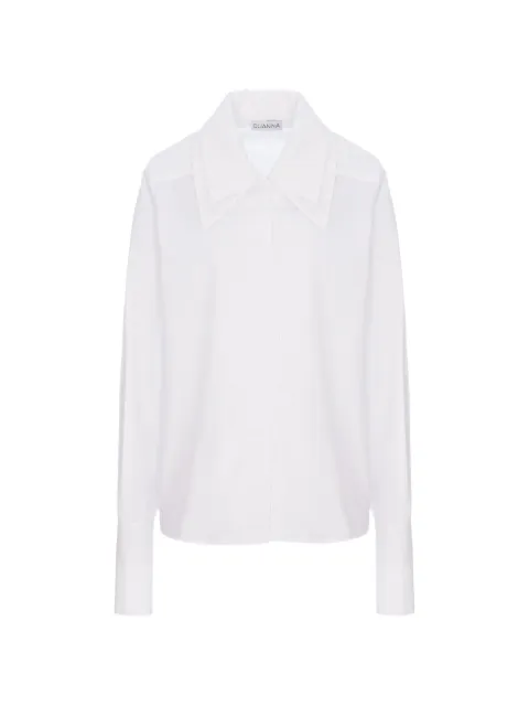 CuAnna Doubleyou layered-collar shirt White DOUBLEYOUSHIRT