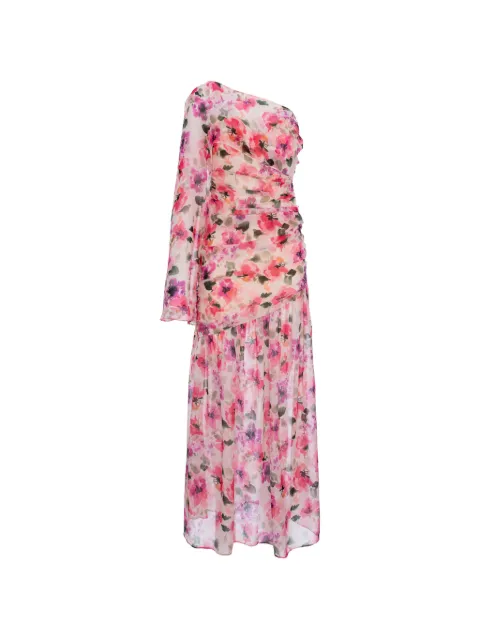 CuAnna floral-print ruched dress Pink TANYADRESS