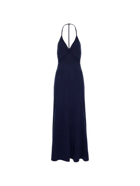 CuAnna halterneck ruched dress Blue MILEYDRESS