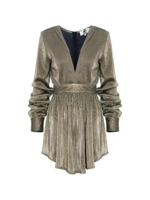 CuAnna Aliana plissé mini dress Gold ALIANADRESS