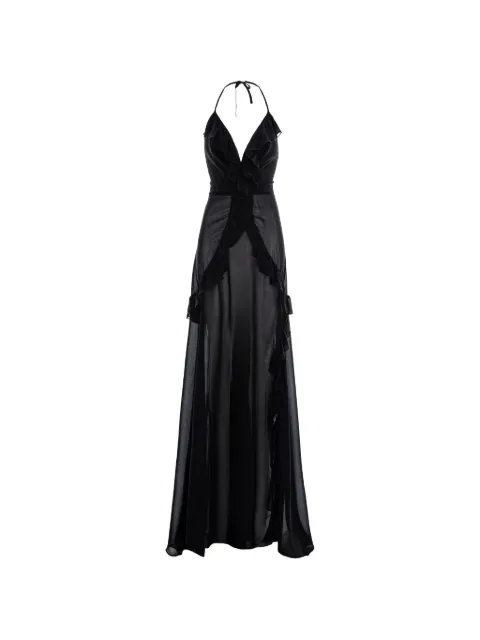 CuAnna Luna ruffled maxi dress Black LUNADRESS
