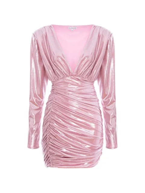 CuAnna Odina metallic-effect mini dress Pink ODINADRESS