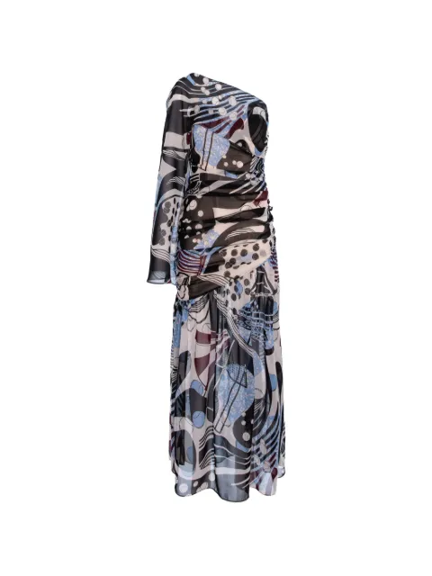 CuAnna one-shoulder ruched dress Neutrals TANYADRESS