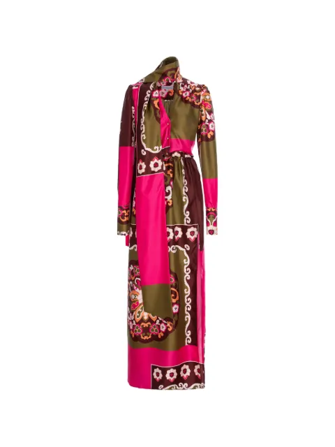 CuAnna floral-print silk-satin dress Pink GIUDITADRESS