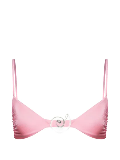 SALT & WAVE Magda shell-detail bikini top Pink SLT680