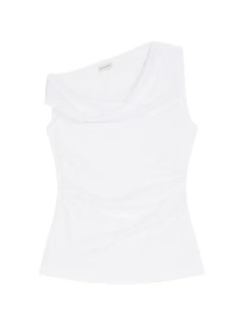 DRIES VAN NOTEN off-shoulder jersey top White 2620111124603