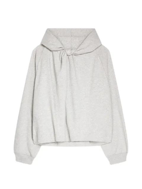 DRIES VAN NOTEN draped cotton hoodie Grey 2620111354612