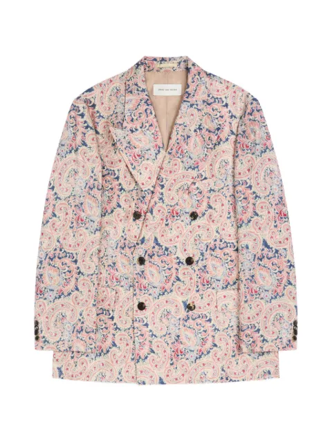 DRIES VAN NOTEN jacquard double-breasted blazer Pink 2620204094262