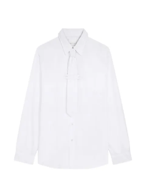 DRIES VAN NOTEN classic cotton shirt with tie White 2620207124314