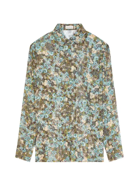 DRIES VAN NOTEN pleated shirt Blue 2620107314090