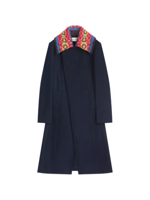 DRIES VAN NOTEN fitted wool coat Blue 2620202114216