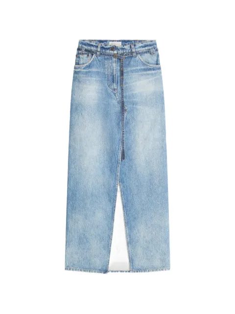 DRIES VAN NOTEN long denim skirt Blue 2620108014414