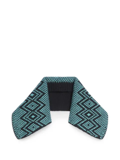 DRIES VAN NOTEN jacquard wool collar Blue 2620222044707