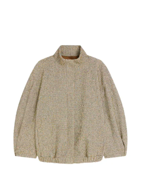 DRIES VAN NOTEN checked bomber jacket Neutrals 2620105124259