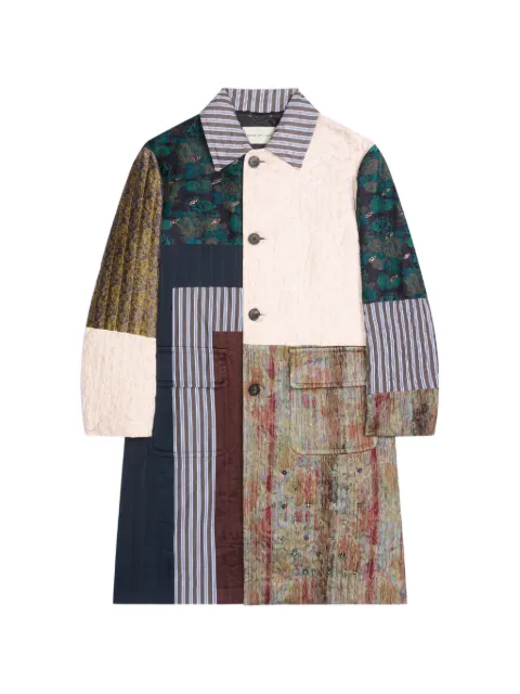 DRIES VAN NOTEN embroidered mac coat White 2620202394434