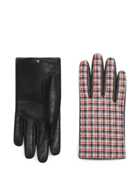 DRIES VAN NOTEN leather gloves Red 2620201014131
