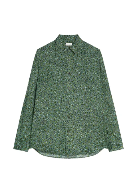 DRIES VAN NOTEN classic viscose shirt Green 2620207004006