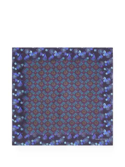DRIES VAN NOTEN silk pocket square scarves Blue 2620213054123