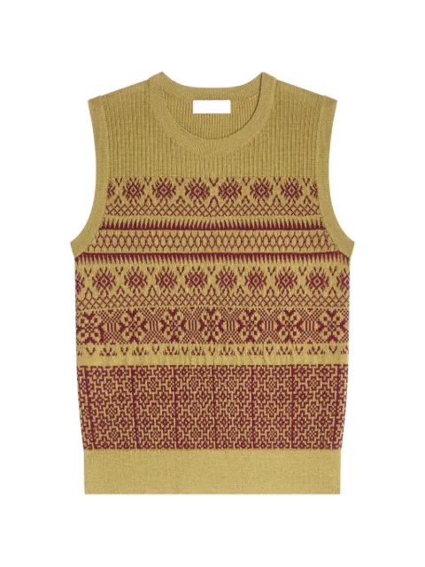 DRIES VAN NOTEN jacquard wool sweater Green 2620212154746