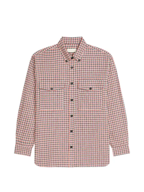 DRIES VAN NOTEN loose flannel shirt Neutrals 2620207094131
