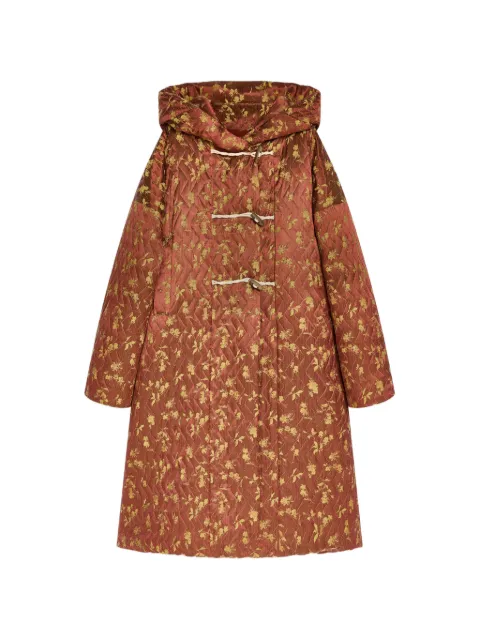 DRIES VAN NOTEN jacquard duffel coat Orange 2620102304261
