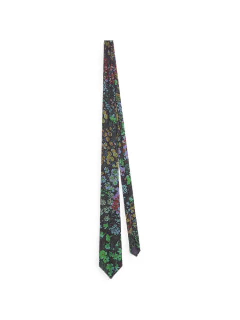 DRIES VAN NOTEN printed viscose tie Black 2620216014071