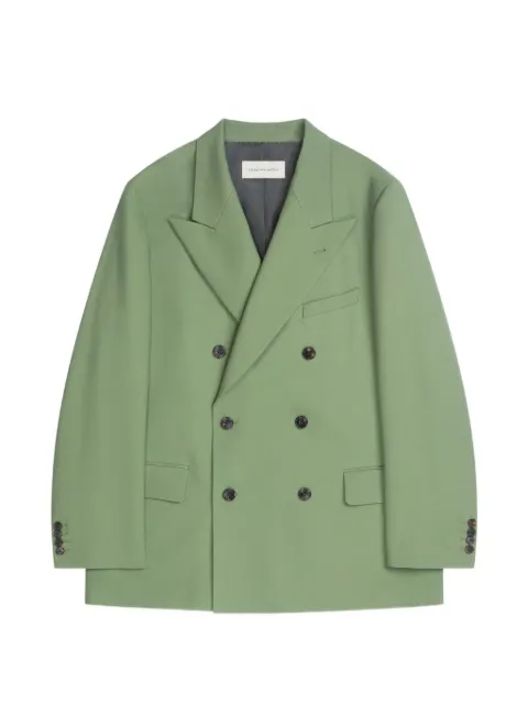 DRIES VAN NOTEN oversized wool blazer Green 2620204094265