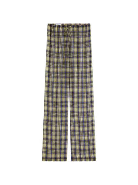 DRIES VAN NOTEN elasticated pleated pants Green 2620109334092
