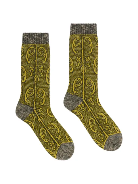 DRIES VAN NOTEN jacquard wool socks Green 2620219014750