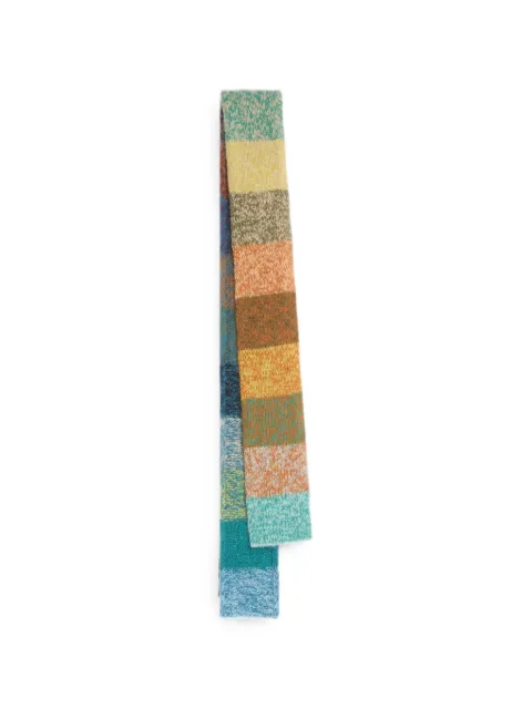 DRIES VAN NOTEN thin wool scarf Blue 2620222084709