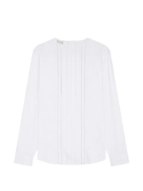 DRIES VAN NOTEN collarless cotton shirt White 2620207534431