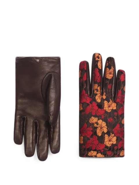 DRIES VAN NOTEN jacquard gloves Brown 2620201014356