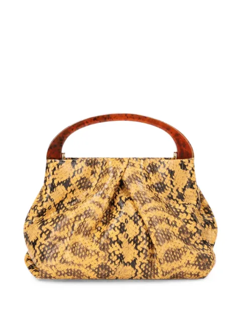DRIES VAN NOTEN small pleated leather bag Yellow 2621315080305