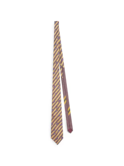 DRIES VAN NOTEN printed silk tie Yellow 2620216014902