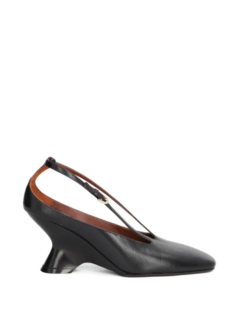DRIES VAN NOTEN leather wedge pumps Black 2621317210103