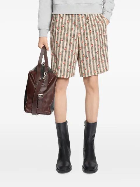 DRIES VAN NOTEN cotton poplin shorts Neutrals 2620209294004