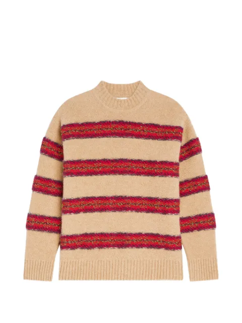 DRIES VAN NOTEN jacquard wool sweater Neutrals 2620212364755