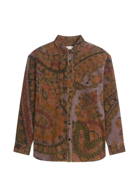 DRIES VAN NOTEN loose corduroy shirt Brown 2620207094029