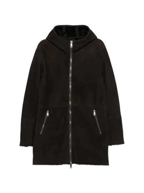 Giorgio Brato hooded shearling coat Brown GU27F26017MEVL